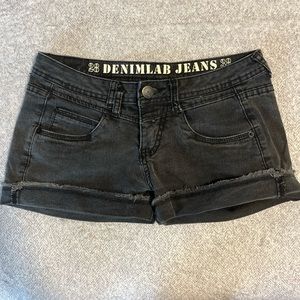 Demin black short
